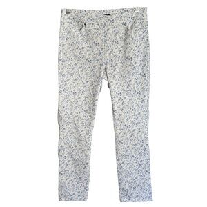 Mario Serrani Italy Comfort Stretch Cuff Capri Pants Women’s Small Ditsy Floral